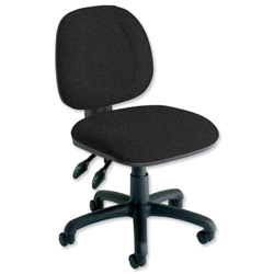 Trexus Plus Medium Back Office Chair Permanent Contact W460xD450xH480-590mm Backrest H400mm Charcoal