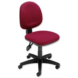 Trexus Plus Medium Back Office Chair Permanent Contact W460xD450xH480-590mm Backrest H400mm Burgundy