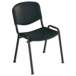 Trexus Stacking Chair Polypropene with Seat W480xD450xH460mm Black