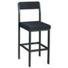 Trexus High Stool with Upholstered Backrest Charcoal - 746264