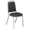 Trexus Banqueting Chair Stackable Charcoal with Silver Frame - 749295