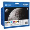 Brother Inkjet Cartridge Value Pack 4 Colours [Pack 4] - LC1000VALBP