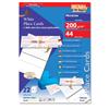 DECAdry Place Cards for Folding 200gsm 2 per A4 Sheet 210x63.5mm Ref OCB5107 [Pack 44 Cards]