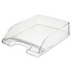 Letter Tray Robust Polystyrene High Sided with Extra Label Space Clear