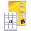 Avery Multifunction Copier Labels 21 per Sheet 70x42.3mm White - 3652