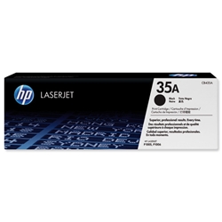 Hewlett Packard (HP) Laser Toner Cartridge 35A 1500pp Page Life Black [for Laserjet P1005] Ref CB435A