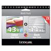 Lexmark No. 43XL/44XL Inkjet Cartridge Page Life [Pack 2] - 80D2966