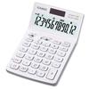 Casio Calculator Desktop Tax Currency Solar and Battery Power 12 Digit 4 Key Memory White Ref JW-200TV