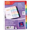 Avery ReadyIndex Dividers with Coloured Contents Sheet Matching Mylar Tabs Wide 1-12 Ref 02001501.UK Avery ReadyIndex Dividers with Coloured Contents Sheet Matching Mylar Tabs Wide 1-12 Ref 02001501.UK