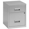 Combi Filing Unit Cabinet Steel Lockable 2 Drawers A4 Silver