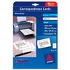Avery Correspondence Cards Inkjet 128x82mm Matt White - C2318-25UK