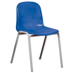 Trexus Polypropylene Chair Stackable Metal Frame H450mm Blue Ref SN74W00