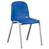 Trexus Polypropylene Chair Stackable Metal Frame H450mm Blue - SN74W00