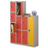 Trexus 2 Door Locker ACTIVECOAT W305xD460xH1220mm Silver Red - 806578