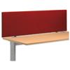 Trexus Over Desk Screen Straight 1400xD28x450mm Burgundy - SP809345