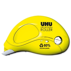 UHU Glue Roller Non-permanent Disposable Instant-bond Solvent-free Tape 6.5mm x 8.5m Ref 50525