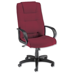 Trexus Intro Managers Armchair Back H720mm W530xD510xH470-570mm Claret Ref 10568-01