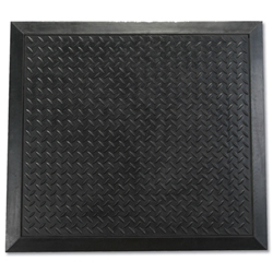 Doortex Anti-fatigue Mat Rubber Textured Anti-slip Bevelled-edge 710x780mm Ripple Pattern Ref FCAF7178