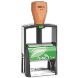 Colop 2600 Green Line Custom Metal Stamp Self-Inking Text Imprint 58x37mm Ref 2371662004 - Item image