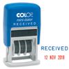 Colop S160-L1 Mini Text Dater Stamp RECEIVED 12 Years Self-Inking Imprint 26x13mm Red/Blue Ref 14560100
