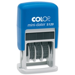 Colop S120 Mini Dater Stamp Self-Inking 12 Years Imprint 20x3.8mm Black Ref 14520000