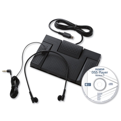 Olympus AS2400 Digital Transcription Kit RS-28 Footswitch E-102 Headset and DSS Software Ref N2275726