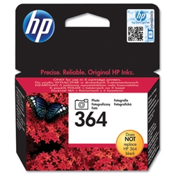 Hewlett Packard (HP) No. 364 Inkjet Cartridge Page Life 130 photos Photo Black Ref CB317EE