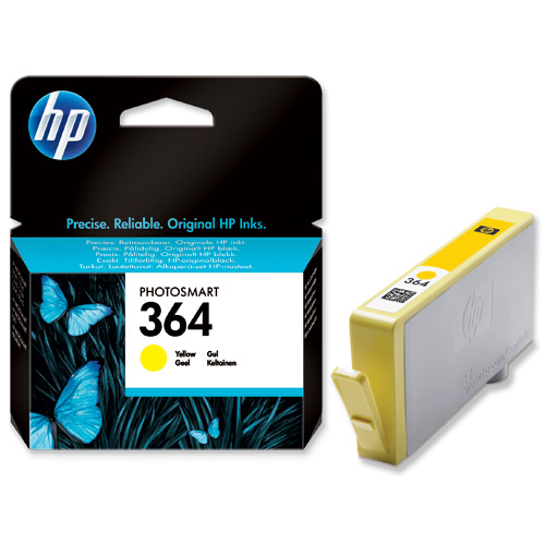 Inkjet Cartridges on Hewlett Packard  Hp  No  364 Inkjet Cartridge Page Yield 300pp Yellow