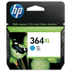 Hewlett Packard (HP) No. 364XL Inkjet Cartridge Page Yield 750pp Cyan [for D5460] Ref CB323EE