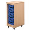 Trexus Mobile Storage Unit Empty Holds 8 Trays Beech - X6000