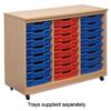 Trexus Mobile Storage Unit Empty Holds 24 Trays Beech - X2000