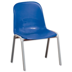 Trexus Polypropylene Chair Stackable Metal Frame H310mm Blue Ref SN71W00