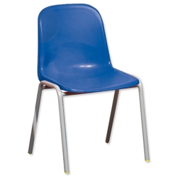Trexus Polypropylene Chair Stackable Metal Frame H350mm Blue Ref SN72W00 - Item image