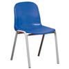 Trexus Polypropylene Chair Stackable Metal Frame H430mm Blue - SN74W00