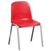 Trexus Polypropylene Chair Stackable Metal Frame H350mm Red - SN72W00