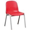 Trexus Polypropylene Chair Stackable Metal Frame H380mm Red - SN73W00