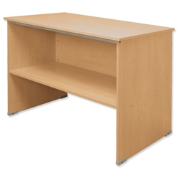 Tercel Post Room Table with Shelf W1280xD800xH870mm Beech