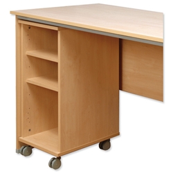 Tercel Post Room Shelf Unit Mobile W365xD475xH795mm Beech