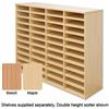 Tercel Post Room Sorter Hutch Multi-use Single Height 4 Bay Can Fit 24 Shelves W1280xD360xH638mm Beech