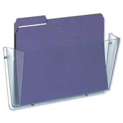 Deflecto Literature Wall Pocket Unbreakable Landscape A4 Crystal Ref DE63201