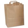 Paper Carrier Bags Flat Handle Brown [Pack 250] [Pack 250]