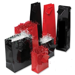 Smartbox Medium Gift Bag Strong Rope Handle W180xD100xH227mm Red Gloss Ref 05007004 [Pack 10]