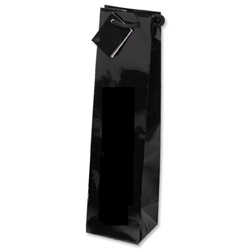 Smartbox Bottle Bag Strong Rope Handle Black Gloss Ref 05009011 [Pack 20]