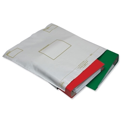Postsafe Envelopes Polythene Oxo-biodegradable Extra Strong 240x320mm C4 White Ref PG25 [Pack 100]
