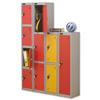 Trexus 1 Door Locker ACTIVECOAT W305xD305xH1220mm Silver Red - 862273