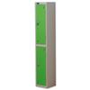 Trexus Plus 2 Door Locker W305xD305xH1780mm Silver Green - 863210