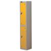 Trexus Plus 2 Door Locker W305xD460xH1780mm Silver Yellow - 863286