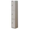 Trexus Plus 3 Door Locker Nest of 1 W305xD305xH1780mm Silver - 863676