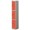 Trexus Plus 3 Door Locker W305xD305xH1780mm Silver Red - 863692