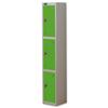 Trexus Plus 3 Door Locker W305xD305xH1780mm Silver Green - 863707